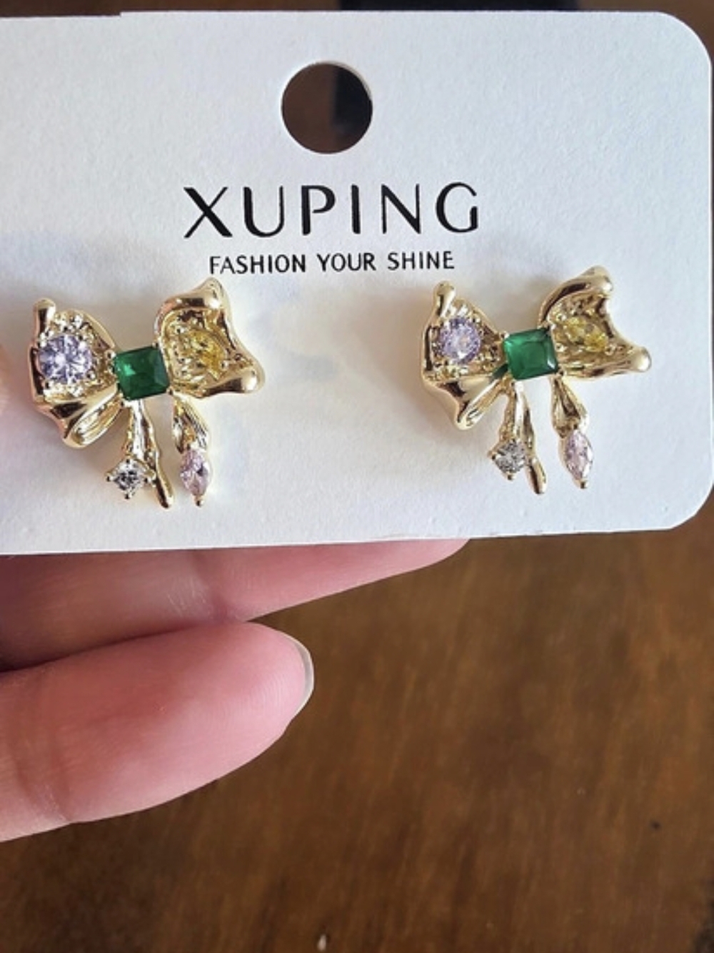 Aretes De Moño Oro Laminado 14k